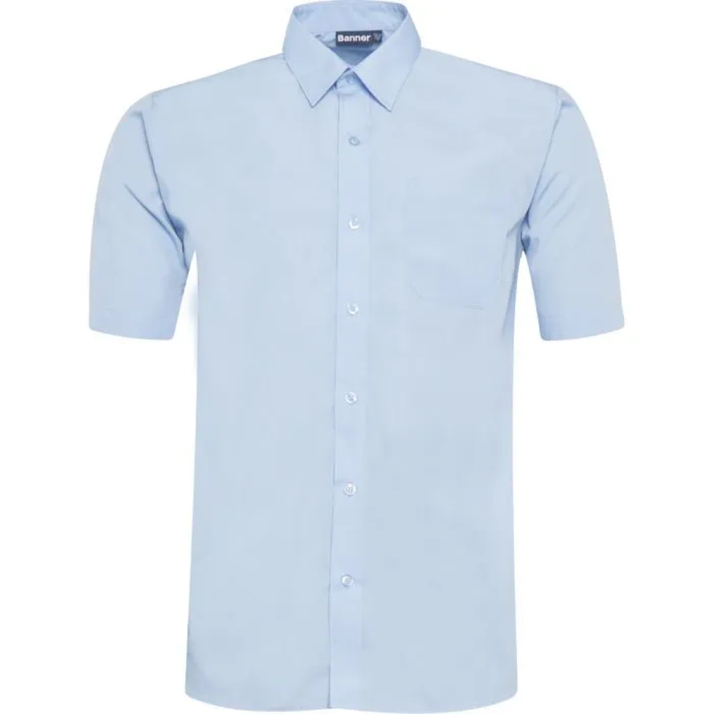 Boys Twin Pack Short Sleeve School Shirt (Banner)