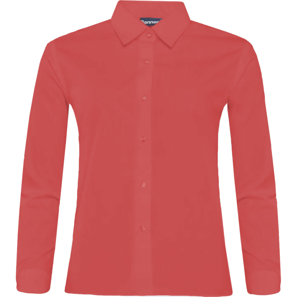 Girls Long Sleeve School Blouse Twin Pack (Banner)