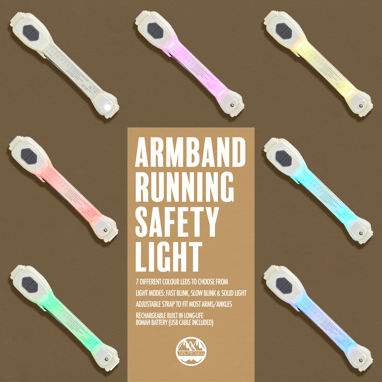 Six Peaks LED Armband Running Safety Light