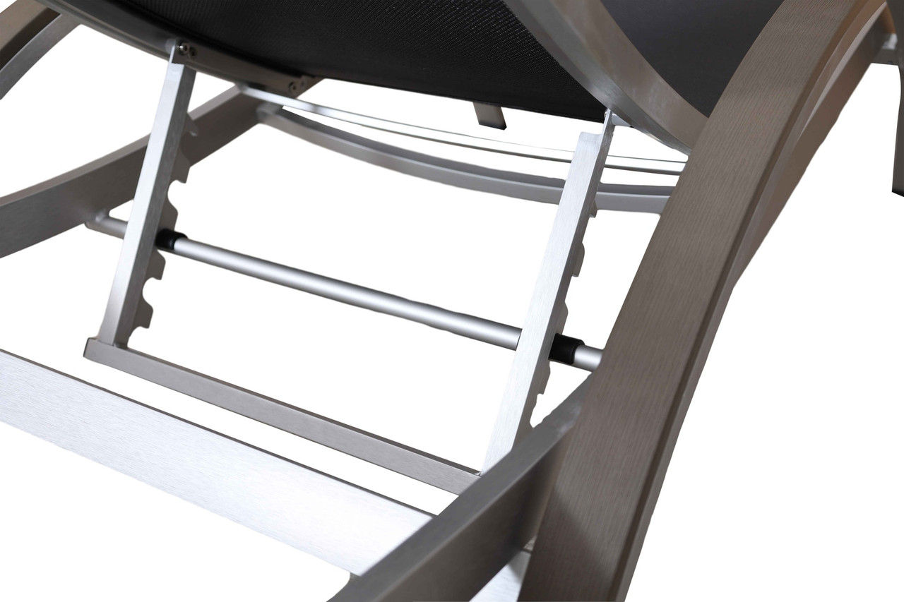 SAC Deluxe Brushed Nickel Sun Lounger