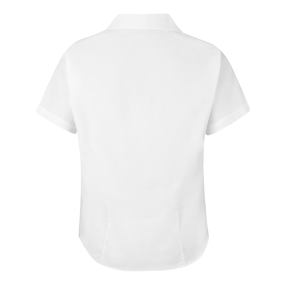 Fitted Short Sleeve Non Iron Revere Collar Eco-Blouse - Twin Pack (Zeco)