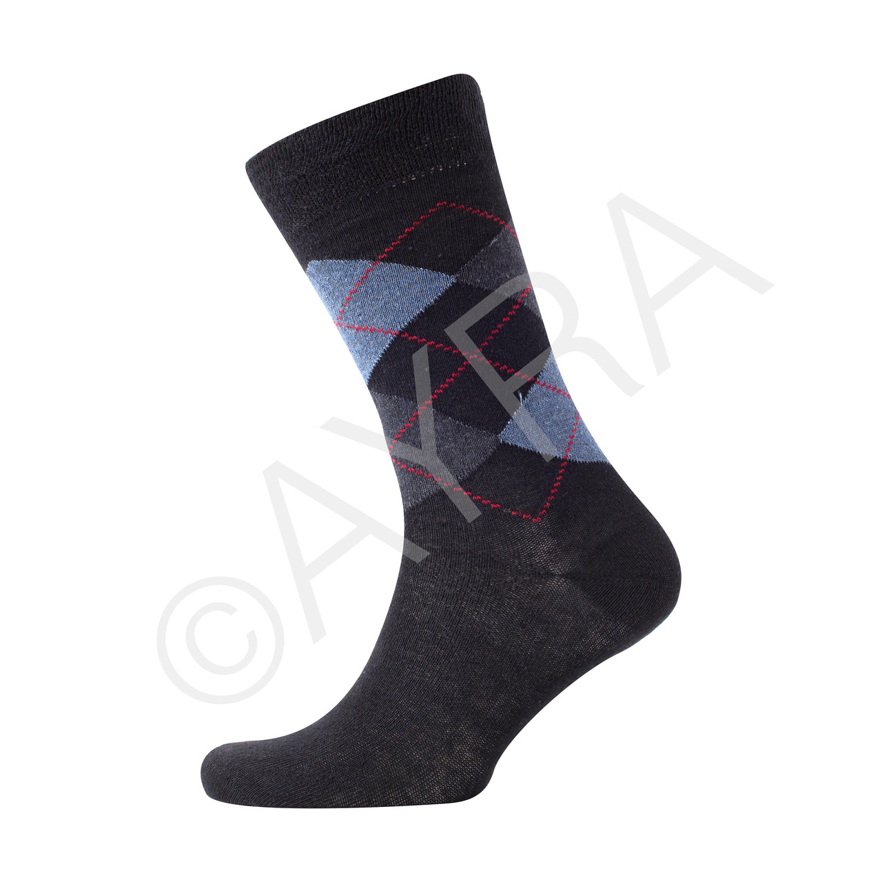 12 pairs of men's argyle diamond socks with Lycra