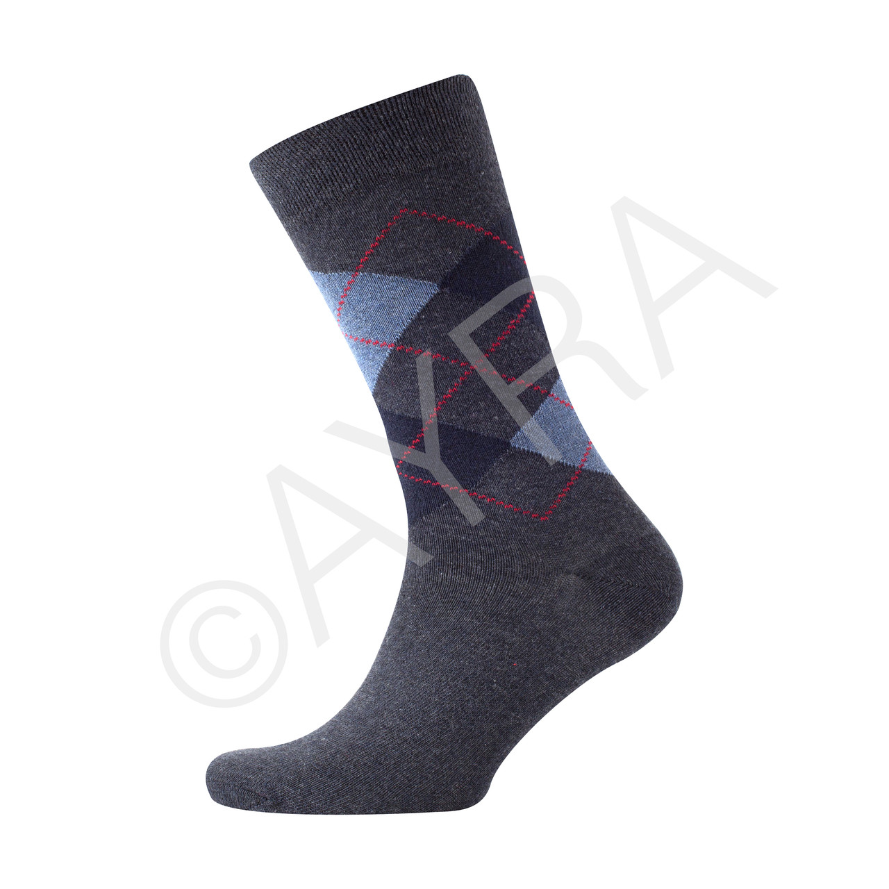 12 pairs of men's argyle diamond socks with Lycra