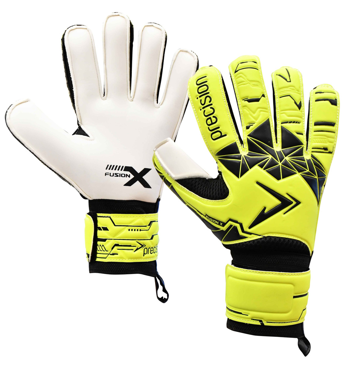 Precision Junior Fusion X Flat Cut Essential Goalkeeper Gloves