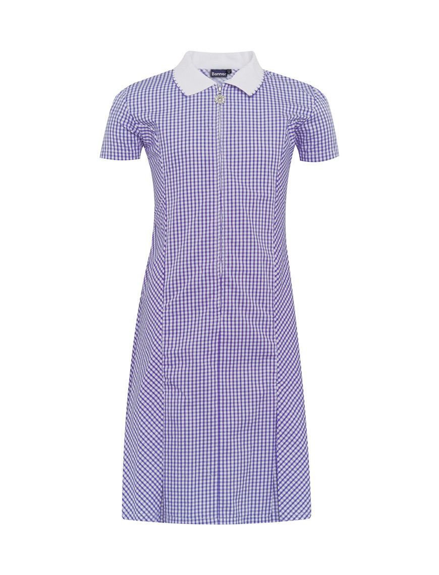 Avon Zip-Fronted Corded Gingham Dress (Banner)