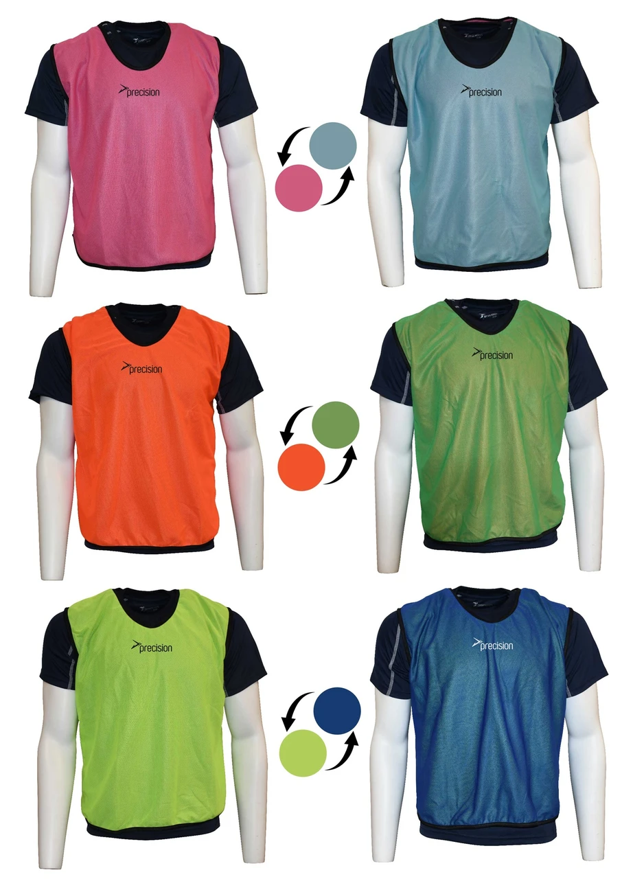 (Pack of 20) Precision Mesh Numbered 1-20 Reversible Training Bibs (Youth, Adult)
