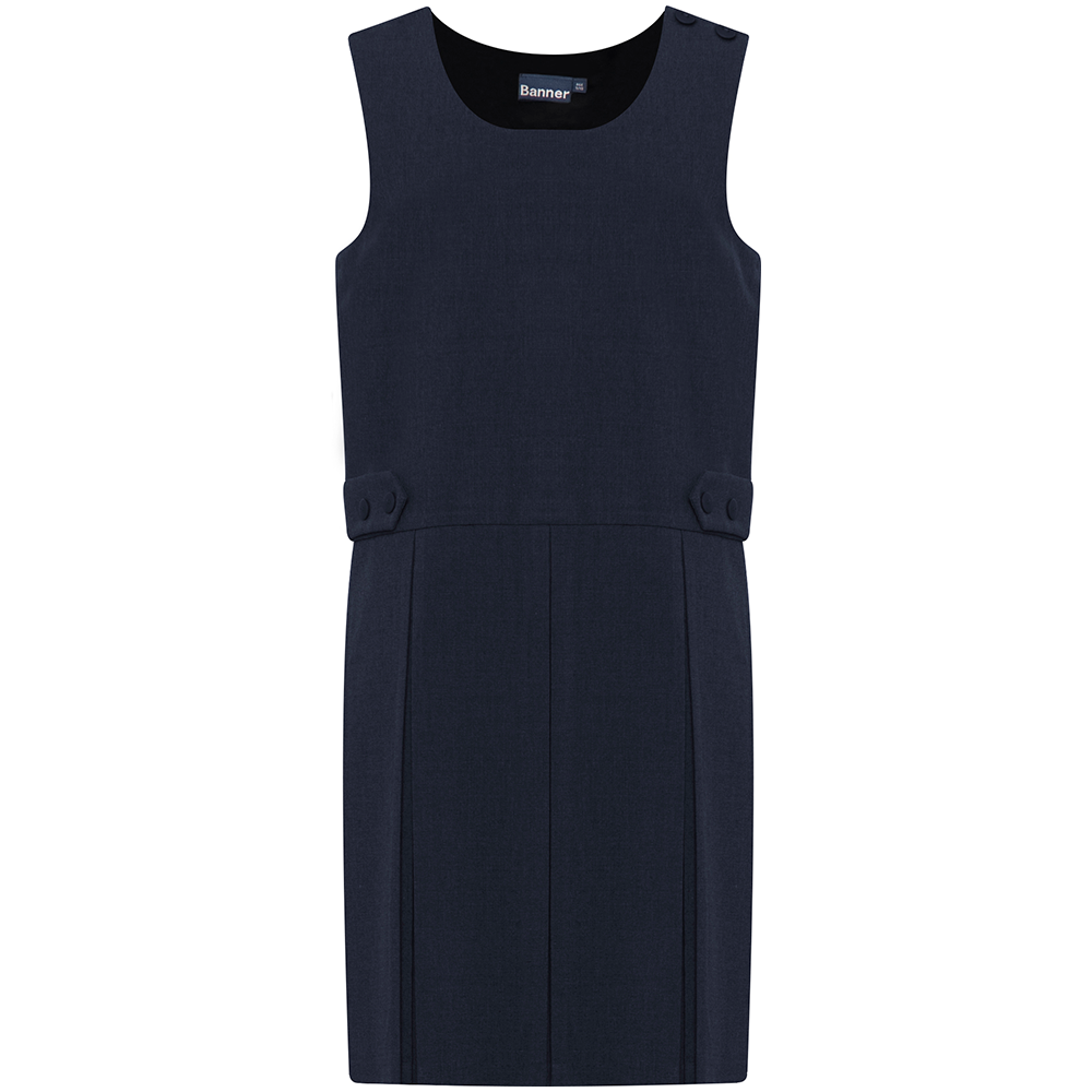 Tenby Double Box Pleat School Pinafore (Banner)