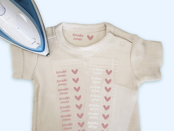 Easy2Name Iron-On Name Transfers, Personalised with Icon