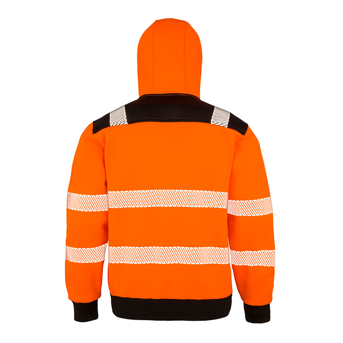 Hi Vis Hoodie, Zipped, EN ISO 20471 Class 2 (Result Recycled Safe-Guard R503X)