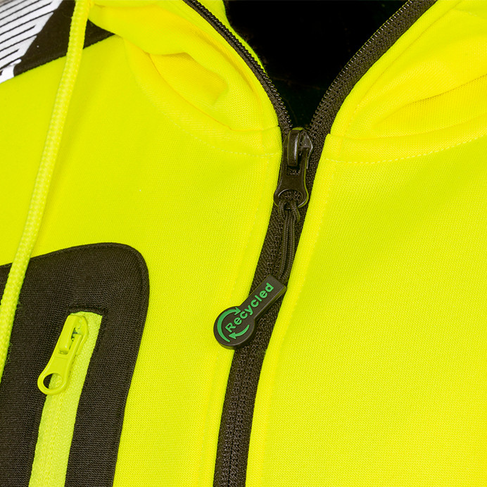 Hi Vis Hoodie, Zipped, EN ISO 20471 Class 2 (Result Recycled Safe-Guard R503X)