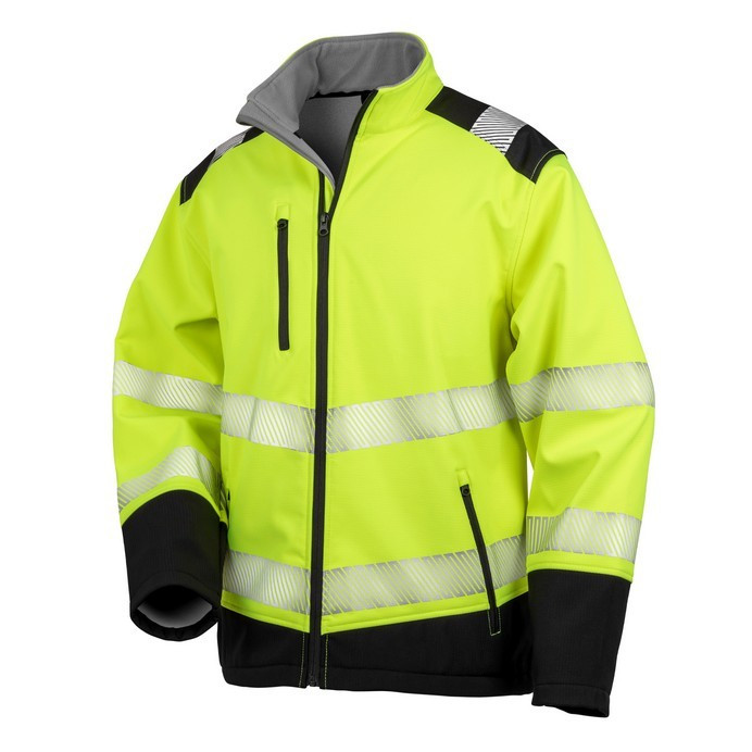 Hi Vis Softshell Jacket, Class 2, Ripstop (Result Work-Guard R476X)