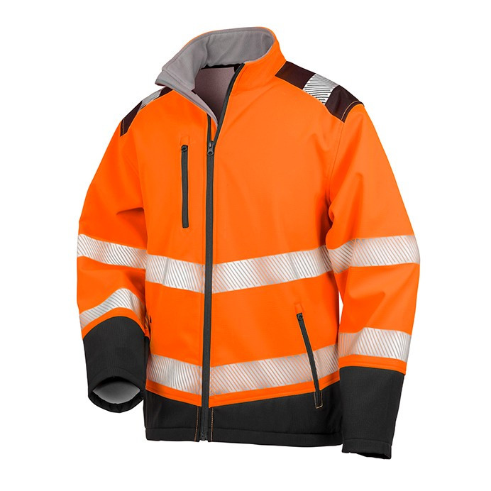 Hi Vis Softshell Jacket, Class 2, Ripstop (Result Work-Guard R476X)