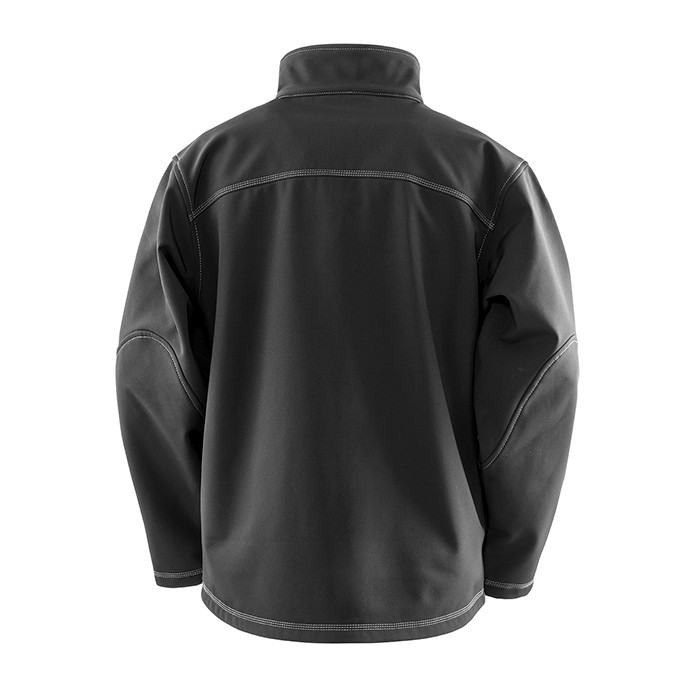 Mens Softshell Work Jacket, Windproof, Microfleece Lined (Result Work-Guard R455M)