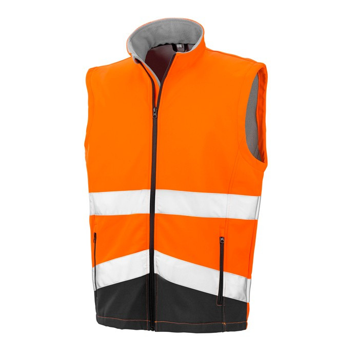 Hi Vis Softshell Gilet Bodywarmer, EN ISO 20471 Class 2 (Result Safe-Guard R451X)