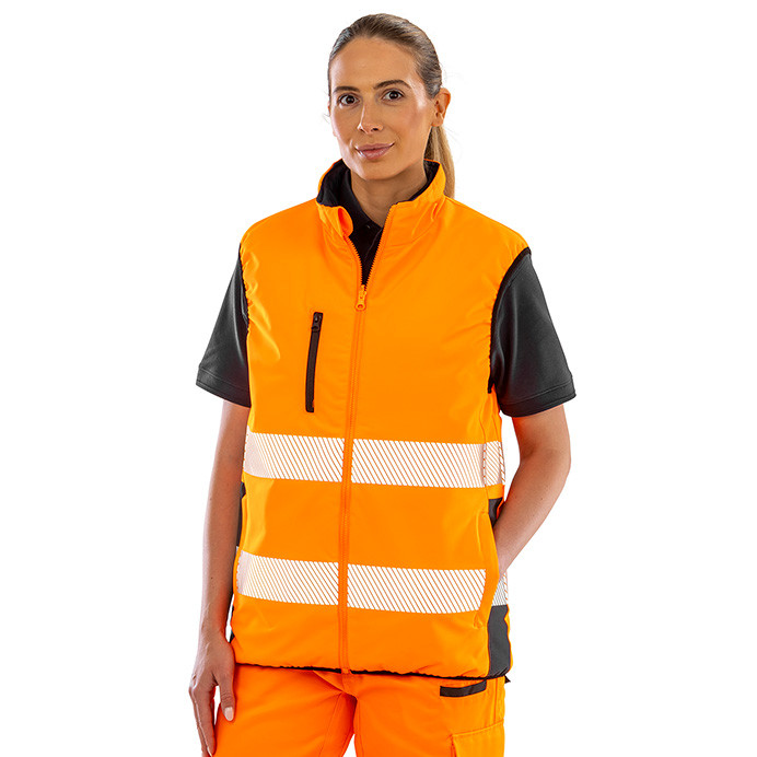 Reversible Hi Vis Gilet Bodywarmer, Padded, Class 2 (Result Safe-Guard R332X)