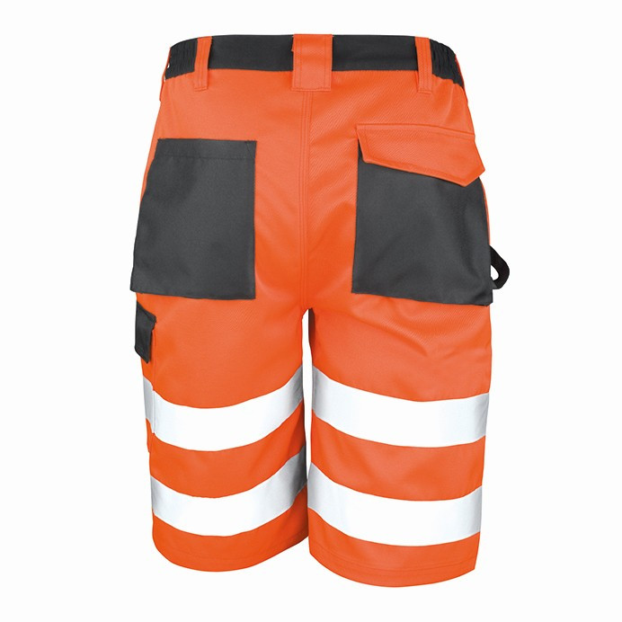 Hi Vis Cargo Work Shorts, EN ISO 20471 Class 1 (Result Safe-Guard R328X)