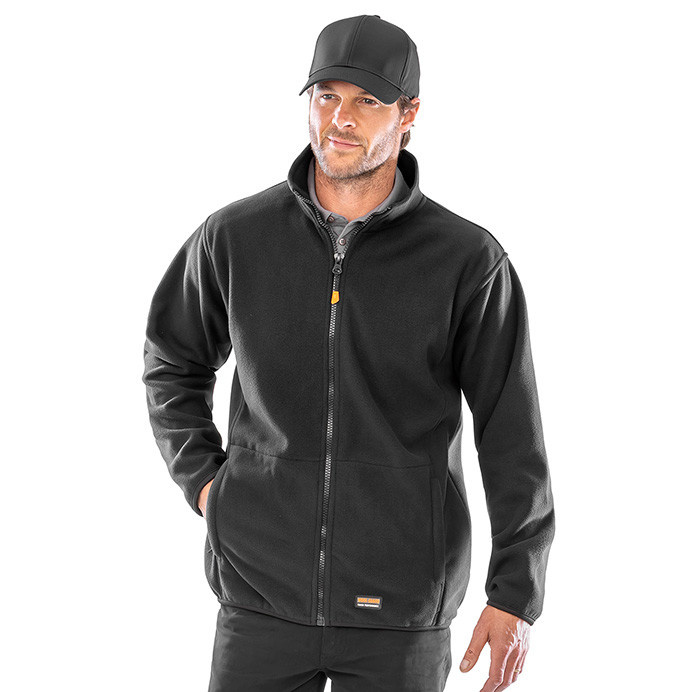 Heavy Duty Fleece Work Jacket, 330 gsm Microfleece (Result Work-Guard R330X)