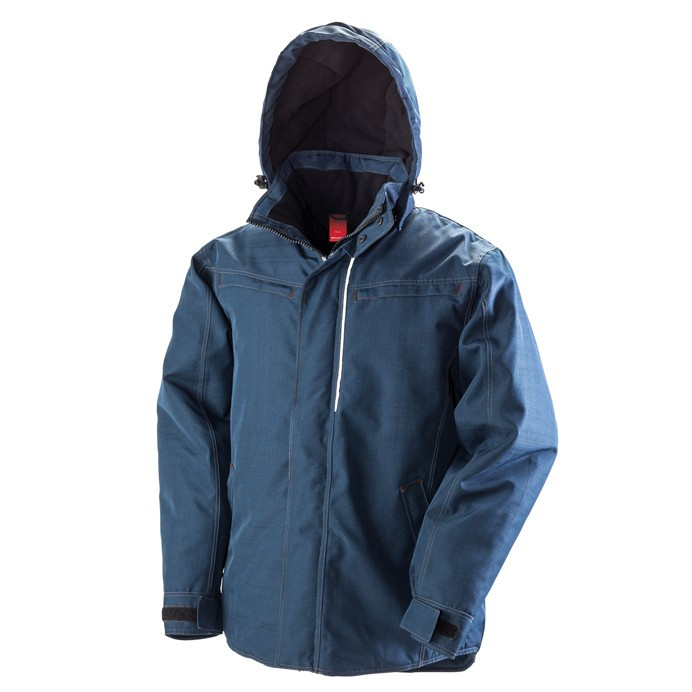 Waterproof Work Jacket, Fleece Lined, Denim Texture (Result R326X)