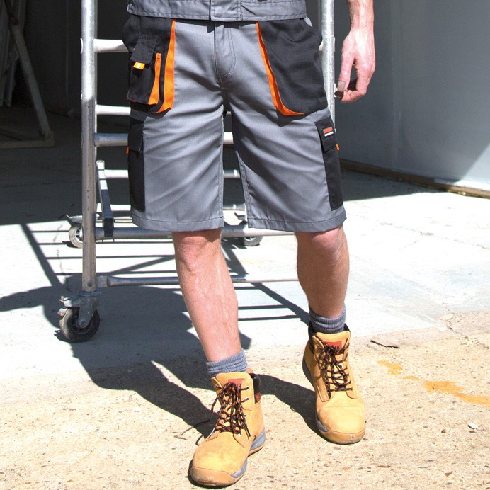 Work Shorts with Cargo Pockets, Lightweight Water Repellent (Result Work-Guard R319X)