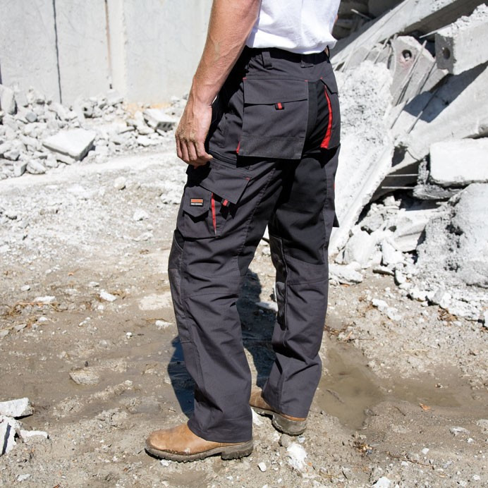 Knee Pad Work Trousers with Zip Cargo Pocket, Technical (Result Work-Guard R310X)