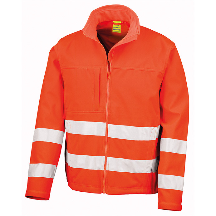 Hi Vis Softshell Jacket, 3 Layer, EN ISO 20471 Class 2 (Result Safe-Guard R117X)
