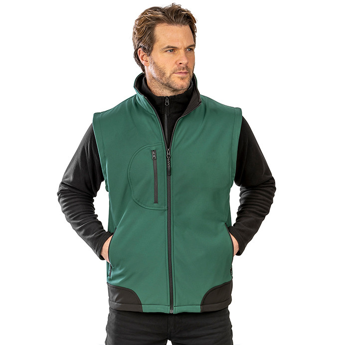Softshell Bodywarmer, 3 Layer Stretch with Microfleece Lining (Result R123X)