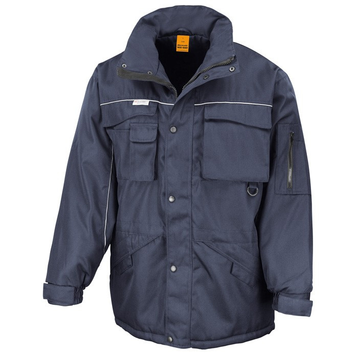 Heavy Duty Work Jacket, Padded with Fleece Lining (Result Work-Guard R072X)