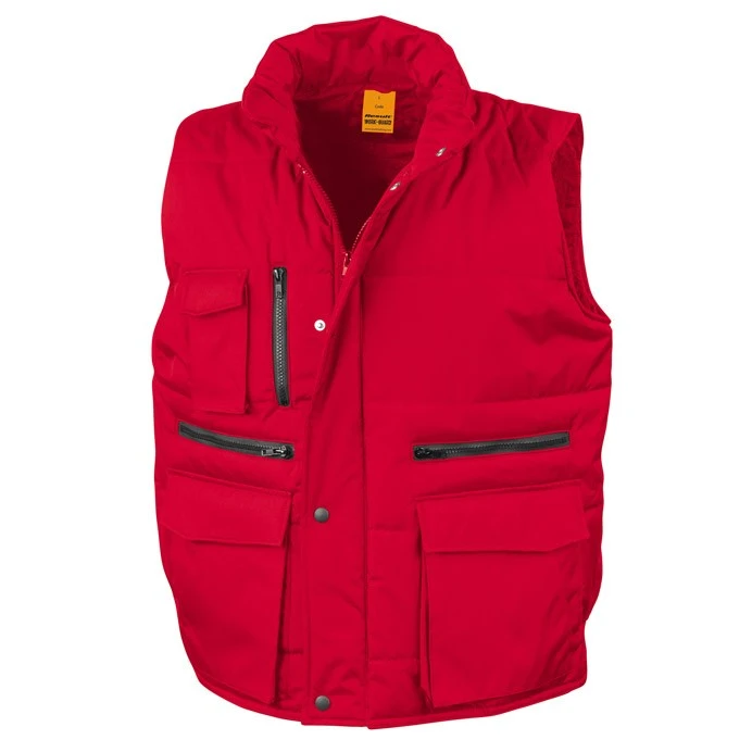 Mens Work Bodywarmer, Multi Pocket Ripstop (Result Work-Guard Lance R127X)