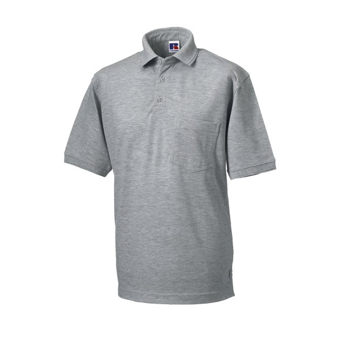 Heavy Duty Work Polo Shirt, Cotton Pique, 60°C Wash (Russell J011M)