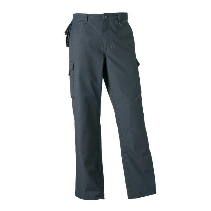Combat Work Trousers with Knee Pad Pockets, Stain Resistant (Russell J015M)