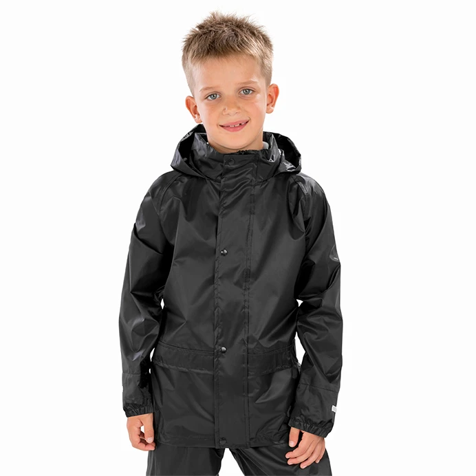 Kids Waterproof Rain Jacket with Hidden Hood (Result Core R227J)