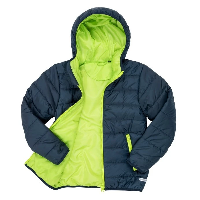 Kids Padded Coat with Hood, Showerproof School Jacket (Result Core R233)