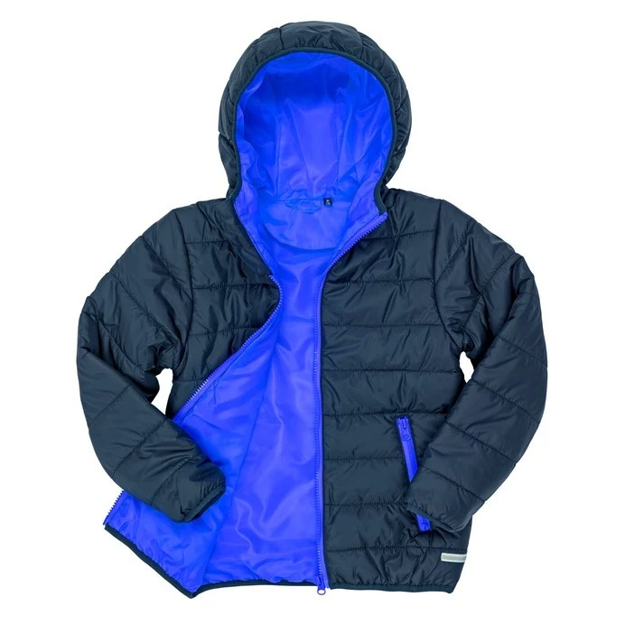 Kids Padded Coat with Hood, Showerproof School Jacket (Result Core R233)