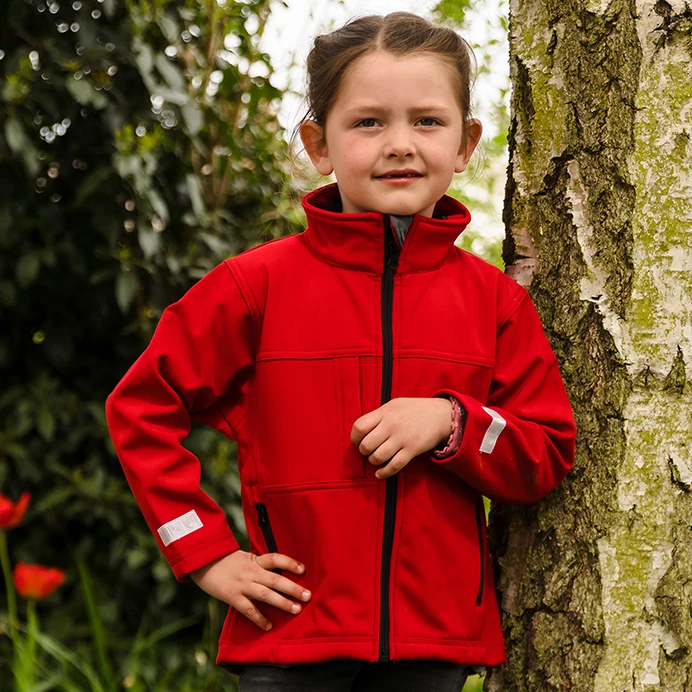 Kids Softshell Jacket, Fleece Lined School Softshell (Result R121)