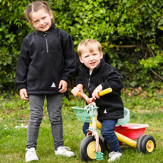 Kids Fleece Top, Quarter Zip Polartherm Pullover (Result R033)