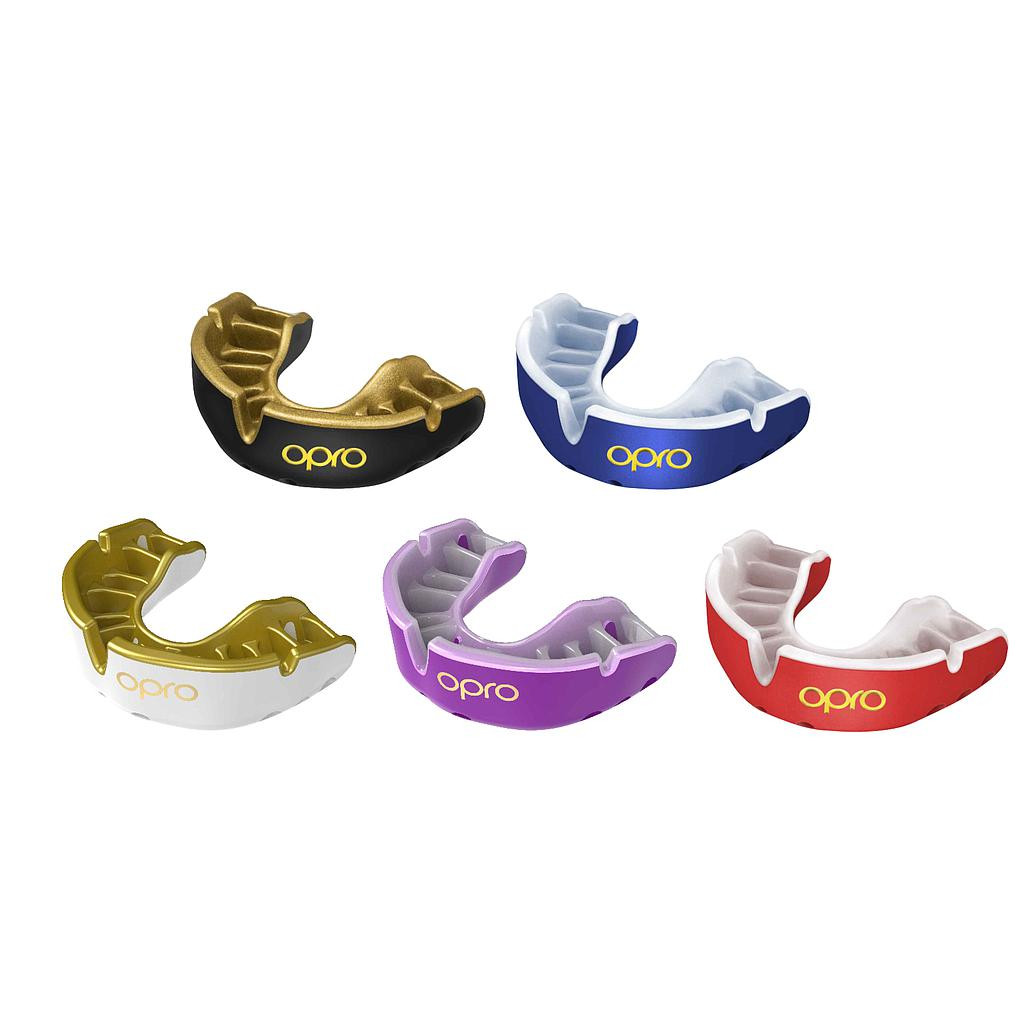 OPRO Gold Level Mouthguard Premium Fit – Gum Shield Adult and Kids – OPRO Mouth Guard Boxing and MMA, Easy Self-Fit Gum Shield Rugby and Hockey