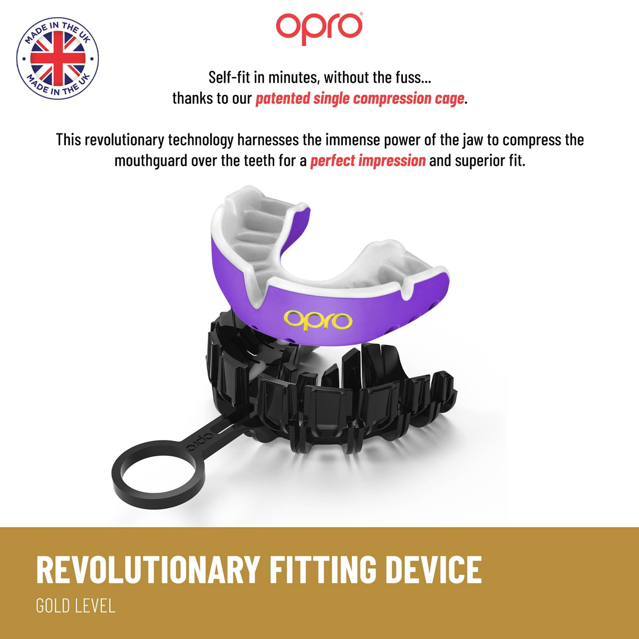 OPRO Gold Level Mouthguard Premium Fit – Gum Shield Adult and Kids – OPRO Mouth Guard Boxing and MMA, Easy Self-Fit Gum Shield Rugby and Hockey