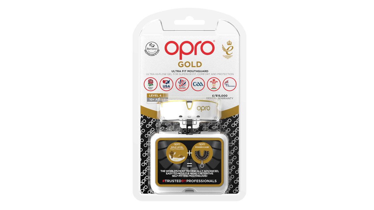 OPRO Gold Level Mouthguard Premium Fit – Gum Shield Adult and Kids – OPRO Mouth Guard Boxing and MMA, Easy Self-Fit Gum Shield Rugby and Hockey