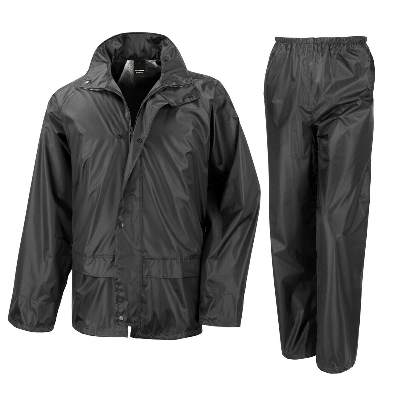 Waterproof Adults Suit Jacket & Trousers Packaway Rain Set Womens Mens Ladies (Result)