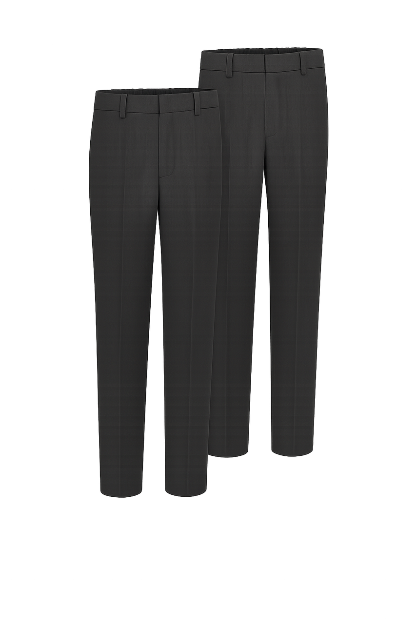 Boys Waist Adjustable School Uniform Trouser 2 Pack