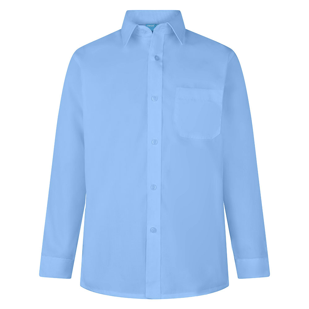 Boys Twin Pack School Uniform LONG Sleeve Shirt (Zeco)