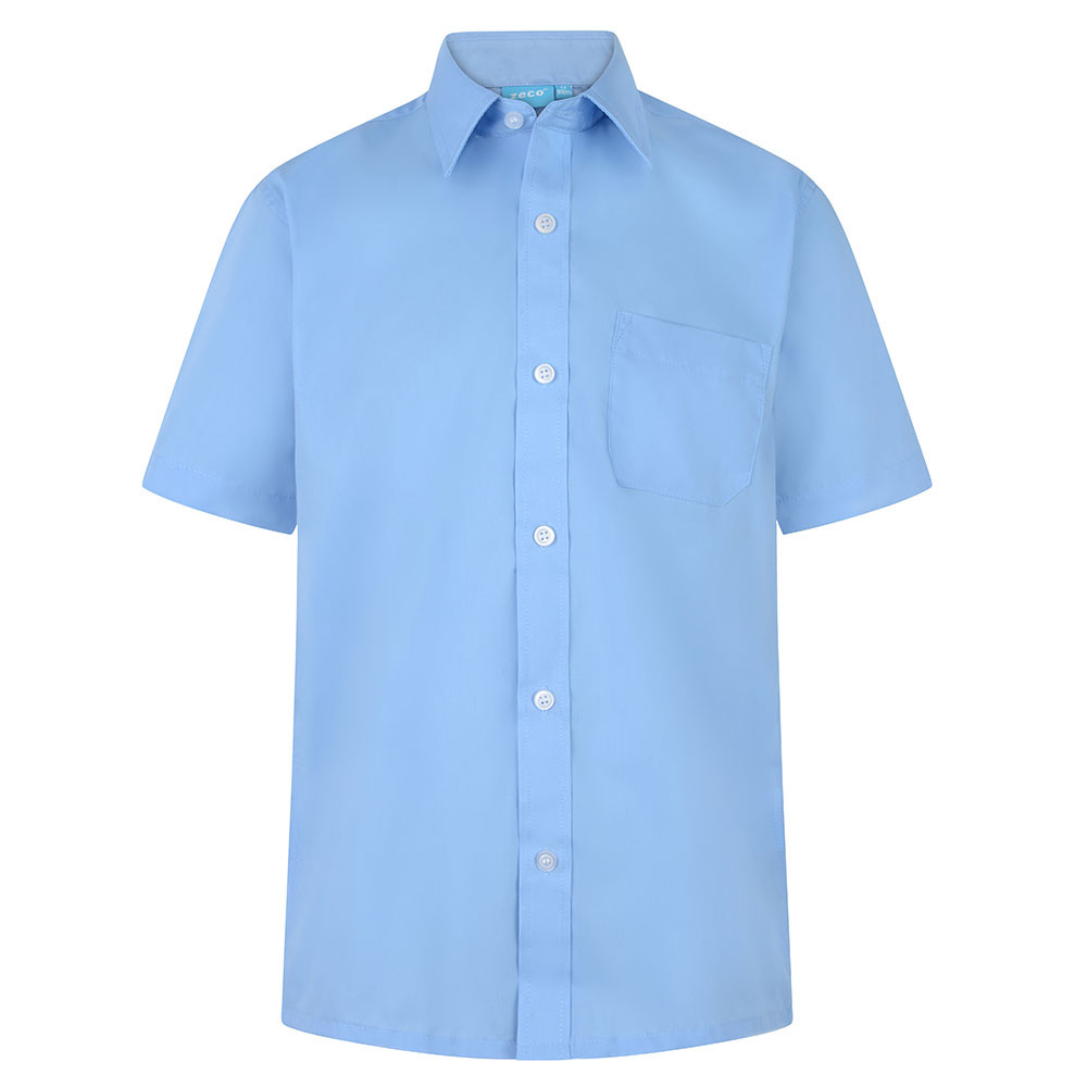 Boys Twin Pack School Uniform SHORT Sleeve Shirt (Zeco)