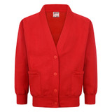 Zeco school sweatshirt cardigan in red