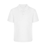 A classic school polo shirt featuring a smart ribbed collar, two-button placket, and reinforced stitching, designed for primary and secondary school uniforms. The durable polyester-cotton blend ensures long-lasting comfort and breathability for daily schoolwear.