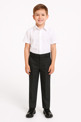 Boys Adjustable Waist School Trousers, Classic Fit, Easy Care, view 3