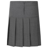 Stretch Pleated Skirt Regular Length (Zeco) (GS3021R) Grey Back