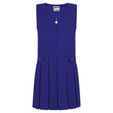 Zeco girls zip front school pinafore dress in royal blue