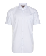 TPS211 Boys Short Sleeve Non-Iron Shirt - Regular Fit - White - Twin Pack - White