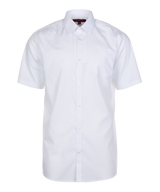 TPS213 Boys Short Sleeve Non-Iron Shirt - Slim Fit - White - Twin Pack - White