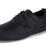 Kickers Kariko Gibb Leather Adult Mens School Shoes Black side view detail